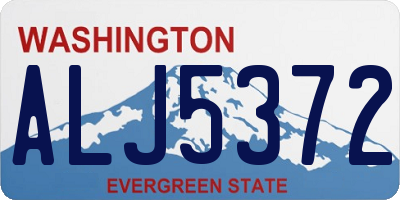 WA license plate ALJ5372