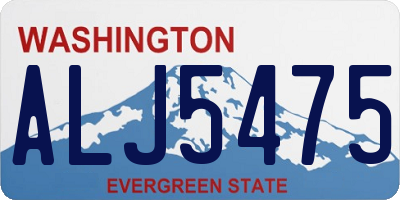 WA license plate ALJ5475
