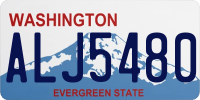 WA license plate ALJ5480