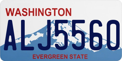 WA license plate ALJ5560