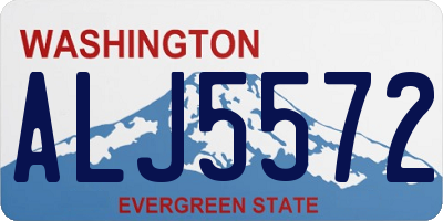 WA license plate ALJ5572