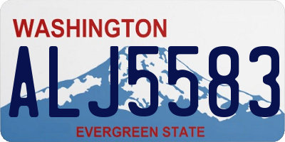WA license plate ALJ5583