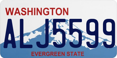 WA license plate ALJ5599