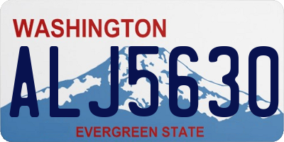 WA license plate ALJ5630