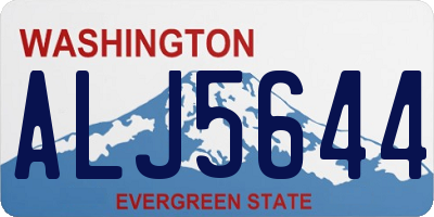 WA license plate ALJ5644