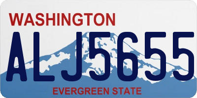 WA license plate ALJ5655