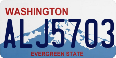 WA license plate ALJ5703