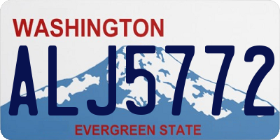 WA license plate ALJ5772