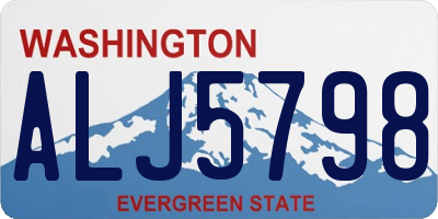 WA license plate ALJ5798