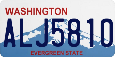 WA license plate ALJ5810