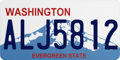 WA license plate ALJ5812