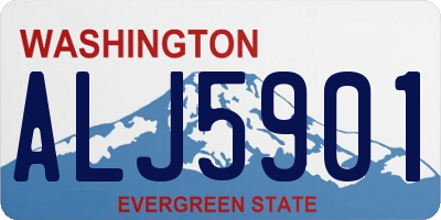 WA license plate ALJ5901