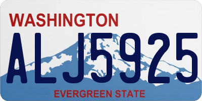 WA license plate ALJ5925