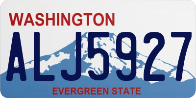 WA license plate ALJ5927