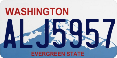 WA license plate ALJ5957