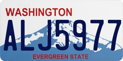 WA license plate ALJ5977