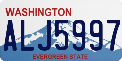 WA license plate ALJ5997