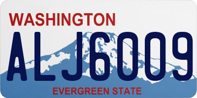 WA license plate ALJ6009