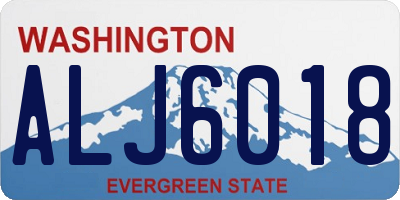 WA license plate ALJ6018