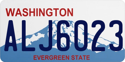 WA license plate ALJ6023