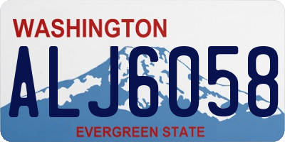 WA license plate ALJ6058