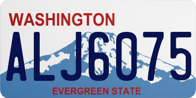 WA license plate ALJ6075