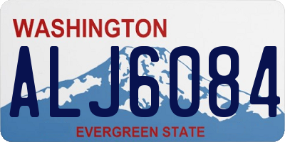 WA license plate ALJ6084