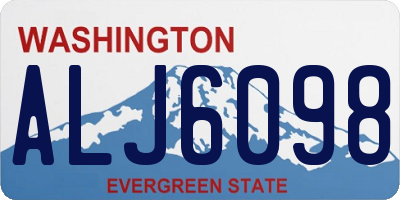 WA license plate ALJ6098