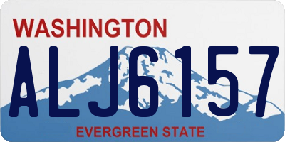 WA license plate ALJ6157