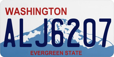 WA license plate ALJ6207