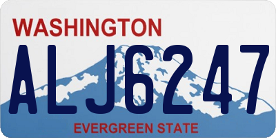 WA license plate ALJ6247