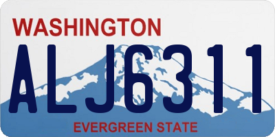 WA license plate ALJ6311