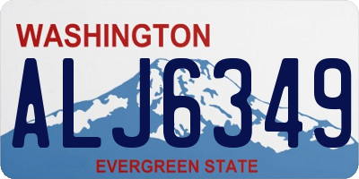 WA license plate ALJ6349