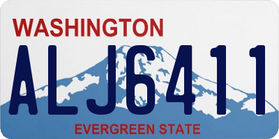 WA license plate ALJ6411