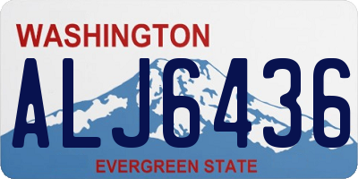 WA license plate ALJ6436