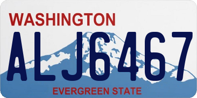 WA license plate ALJ6467