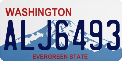 WA license plate ALJ6493