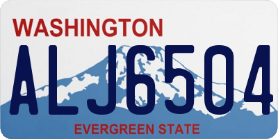 WA license plate ALJ6504