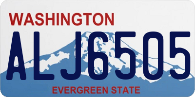 WA license plate ALJ6505