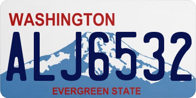 WA license plate ALJ6532