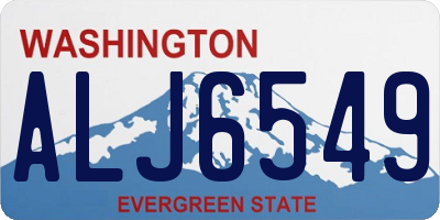 WA license plate ALJ6549