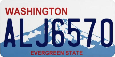 WA license plate ALJ6570
