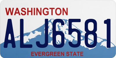 WA license plate ALJ6581
