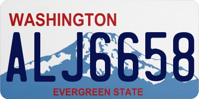 WA license plate ALJ6658