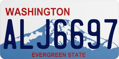 WA license plate ALJ6697