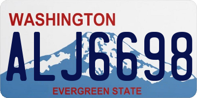 WA license plate ALJ6698