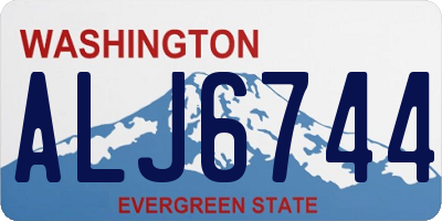 WA license plate ALJ6744