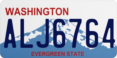 WA license plate ALJ6764