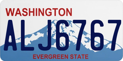 WA license plate ALJ6767