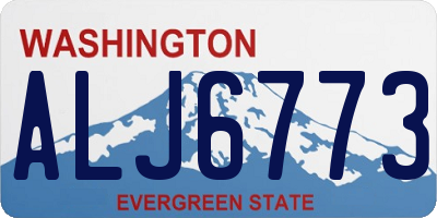 WA license plate ALJ6773